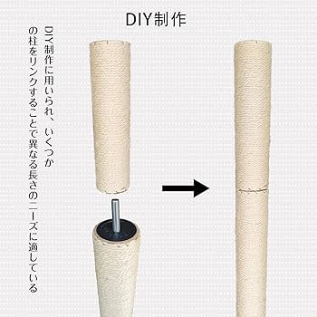 Amazon | 爪研ぎポール 240cm~250cm専用別売り部品 交換支柱